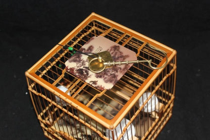 Premium Chinese Bamboo Wood White Eyed Birdcage