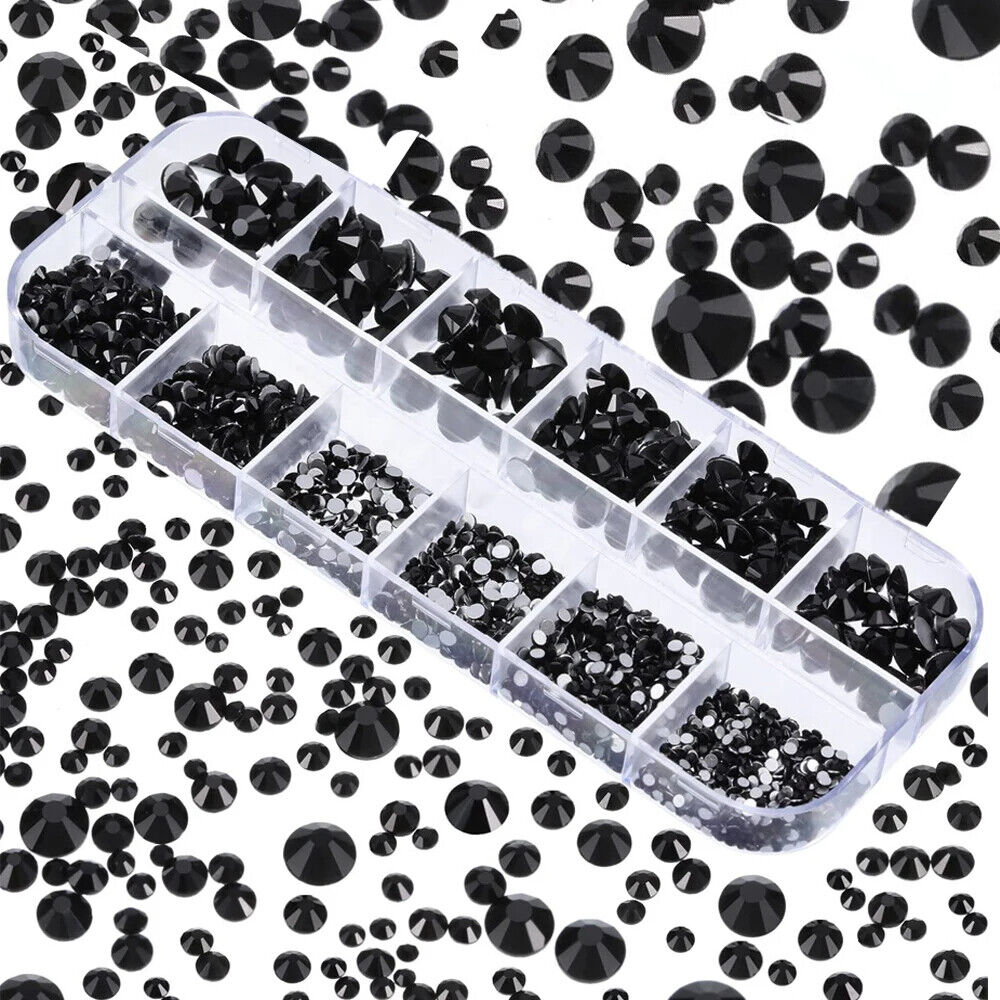 Nail Charms 30Pcs Boxed Luxury Shiny Planet Alloy 3D Art Rhinestones Bling Decor