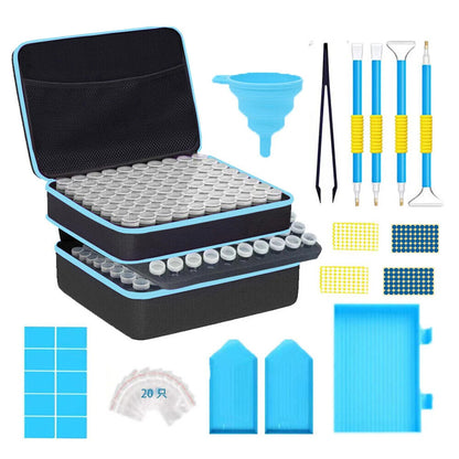 120 Bottles Diamond Painting Box Tool Container Storage Box Holder Hand Bag