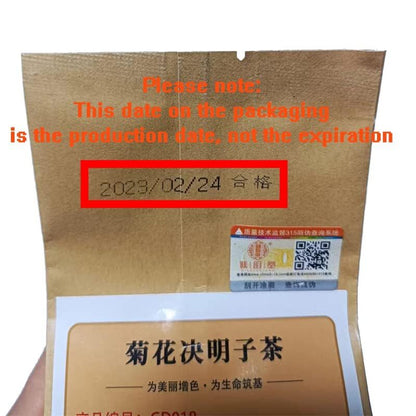 Chrysanthemum Cassia Seed Tea Liver Tea Bags Substitute 450g (5gx30pack X 3bags)