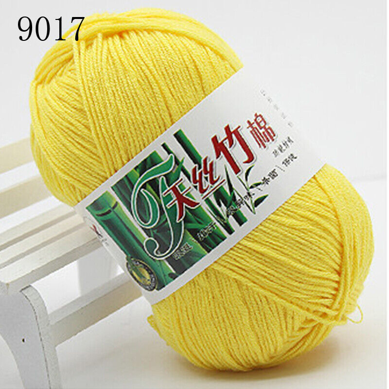 Hot Sale 50g Soft Bamboo Crochet Cotton Yarn Knitting Baby Knit Wool Yarn