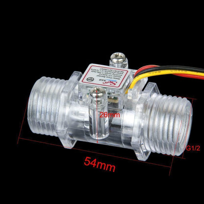 G1/2" Copper Water Flow Hall Sensor Switch Flow Meter Flowmeter Counter E