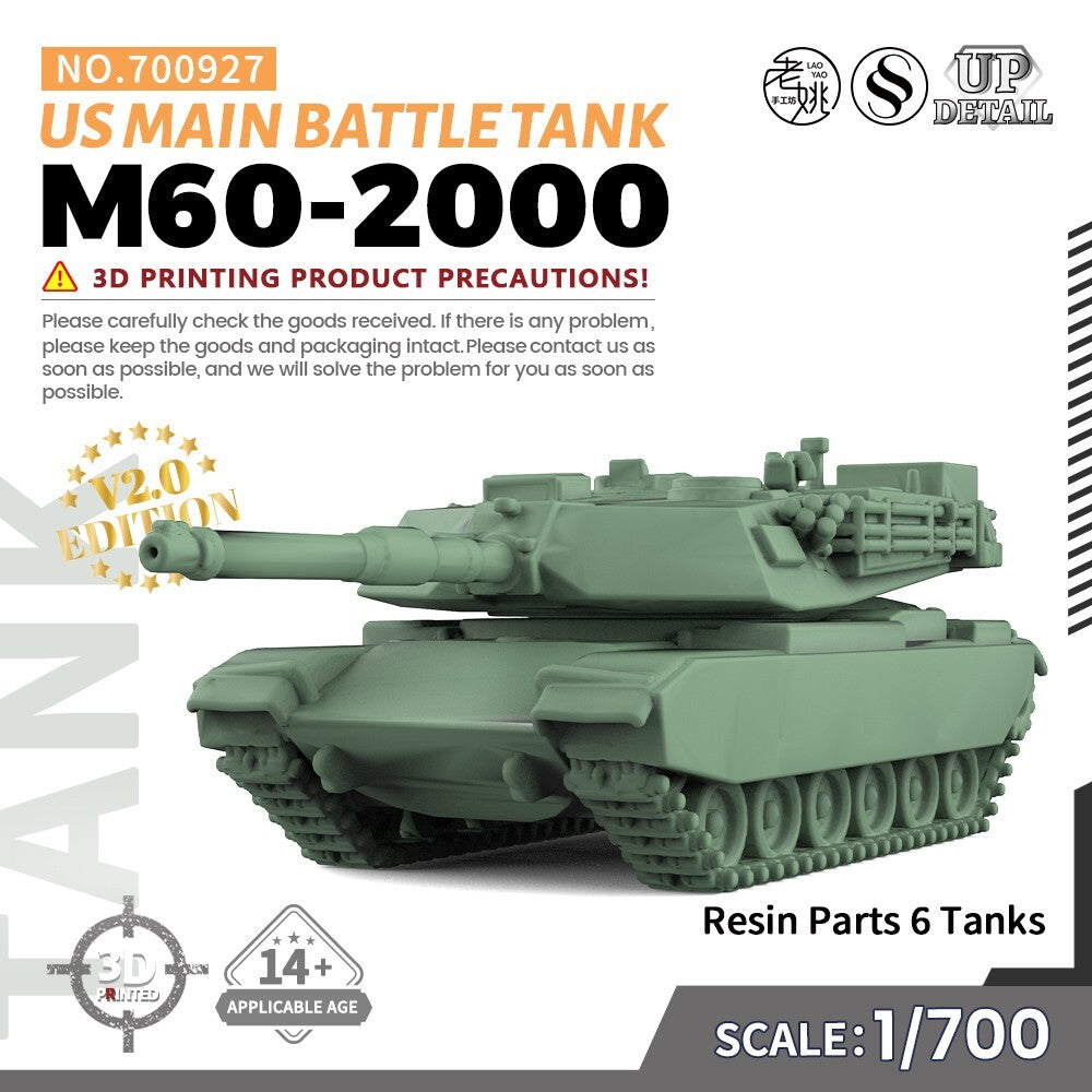 SSMODEL SS700927 1/700 Military Model Kit US M60-2000 Main Battle Tank