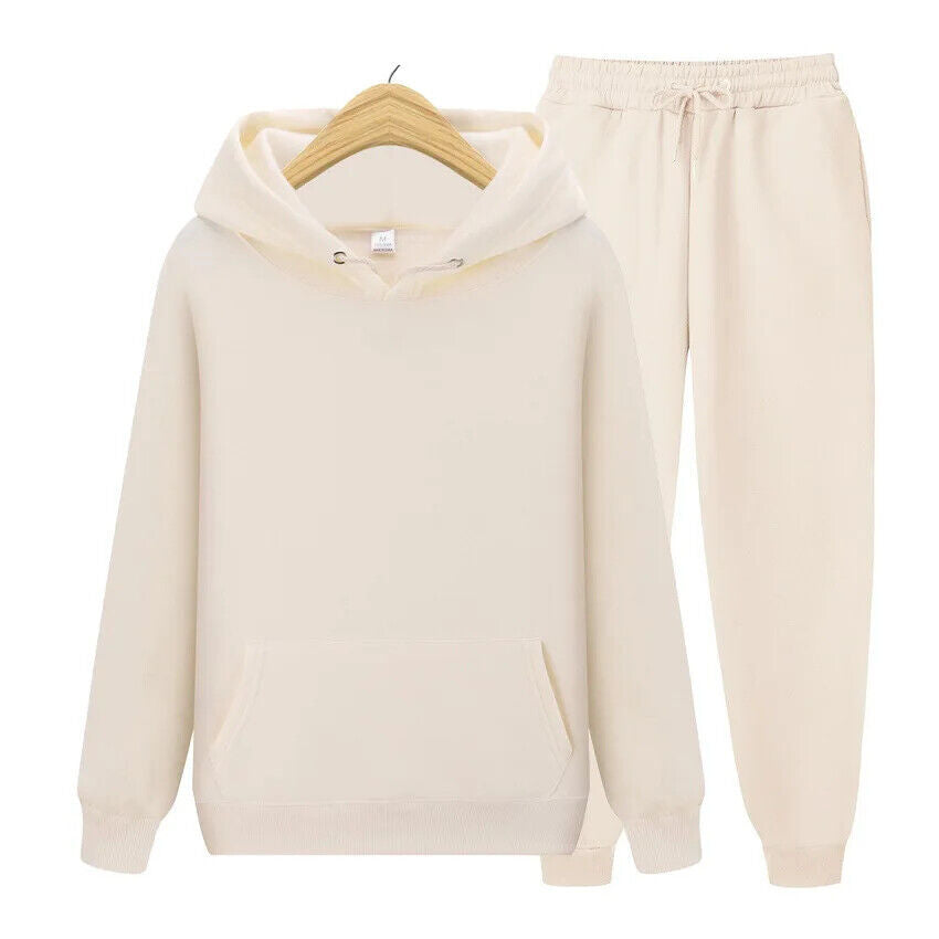 Two Piece Set Women Tracksuit Sportwear Pants Suit Men Autumn Winter Sweatpants