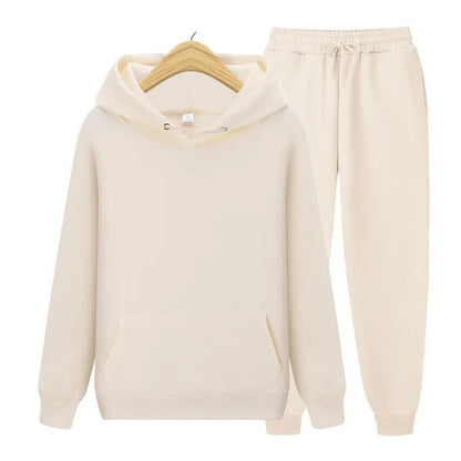 Two Piece Set Women Tracksuit Sportwear Pants Suit Men Autumn Winter Sweatpants