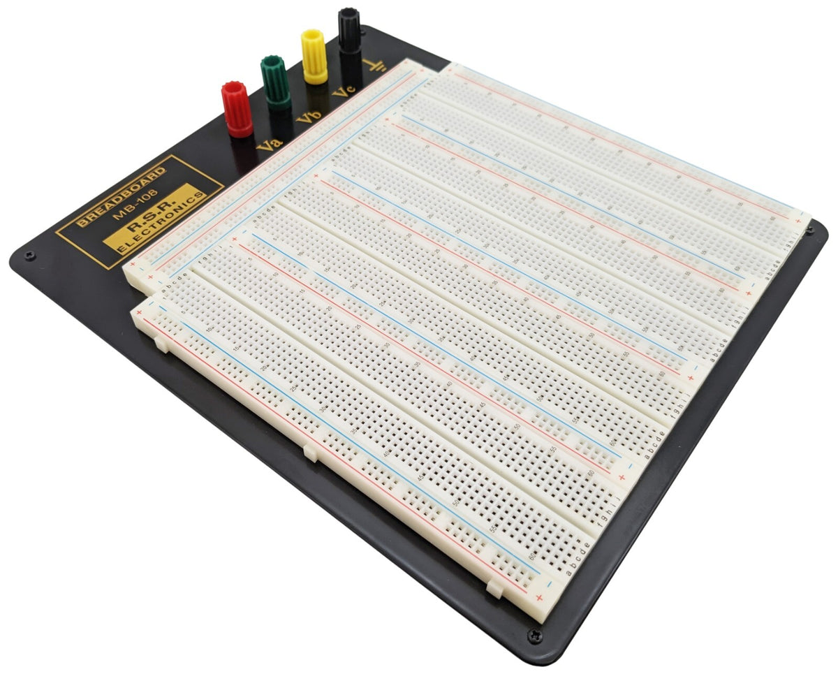 Solderless Breadboard with Metal Backplate, 3220 Tie Points, 4 Binding Posts