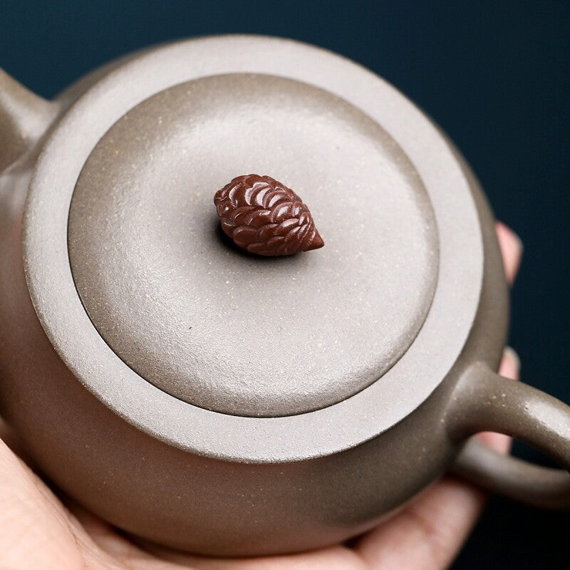 Handmade Tea Pot On Sales Marked Real Yixing Zisha Clay Ball Shaped Infuser Hole