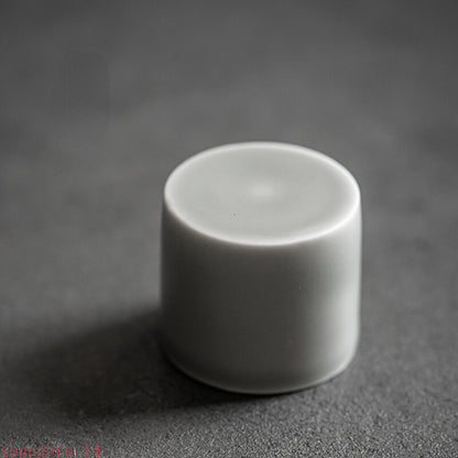 Handmade Celadon Ice Gray Glaze Ceramic Kung Fu Tea Set Cover Support Frame