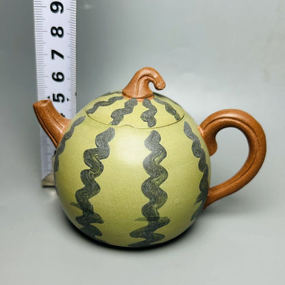 Vintage Chinese Yixing Purple Clay Teapot Zisha Ceremony Nice Watermelon Teaware