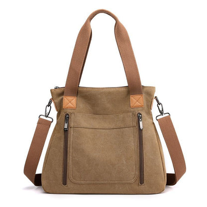 Canvas Shoulder Bag Fashion Large Capacity Crossbody Purse Polyester Handbags