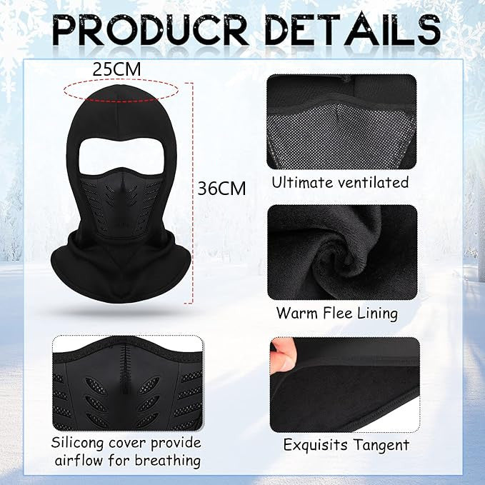 Winter Balaclava Full Face Mask Thick Fleece Thermal Windproof Ski Mask for Men