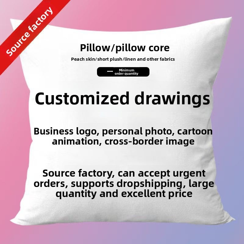 Custom Pillow Printing Logo Manufacturer Wholesale Cushions Home Living Room
