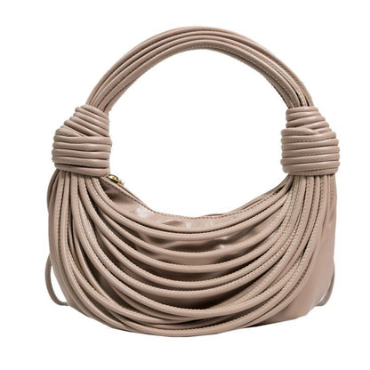 Shoulder Bags Stylish Line Knotted Handle Handbag Purse Synthetic Crossbody Bag