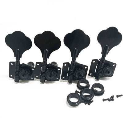 Black/Sliver Zinc Alloy Bass Guitar Tuners Tuning Pegs Keys Machine Heads Gear