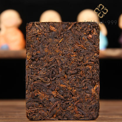 90g Ripe Pu'er Tea Brick 2015 Yunnan Yiwu Zhengshan Old Tree Aged Leaf Tea