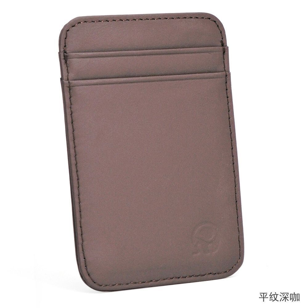 Leather Thin Mini Card Wallet Card Case Cash Change Pack Pocket 102 * 68 mm Bag
