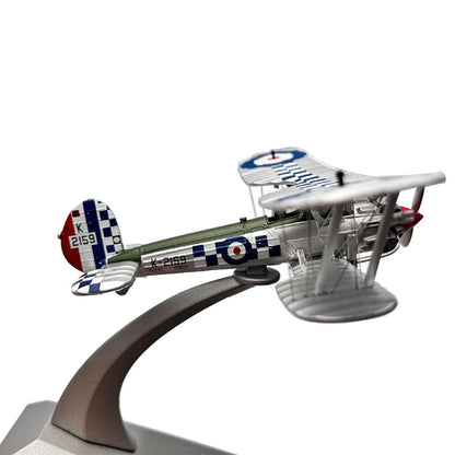 1:72 Scale WWI British Royal Air Force Bristol Bulldog Biplane Propeller Fighter