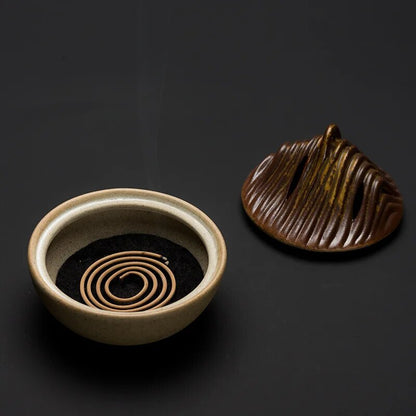 Hill ceramic incense burner coil incense base home decoration accessories -