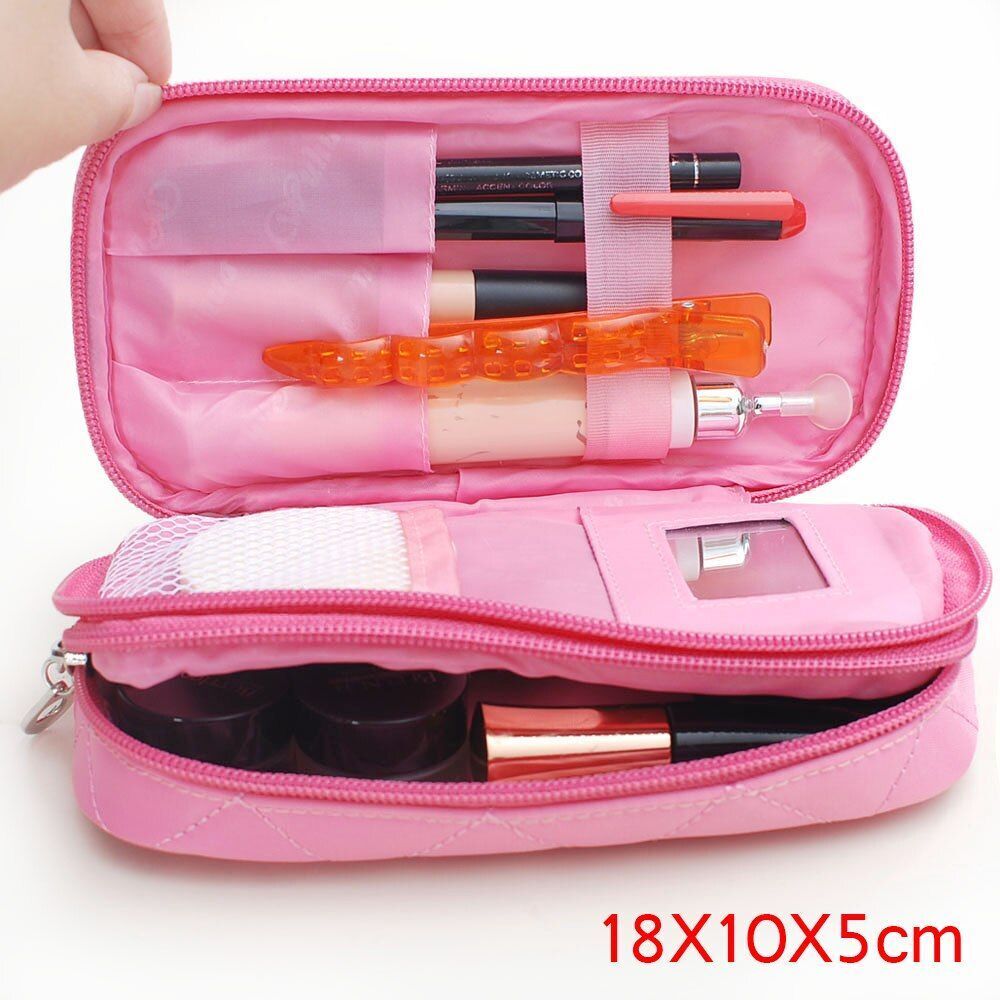 Cosmetic Bag Waterproof Double Layer Travel Organizer Makeup Bag Toiletry Pouch