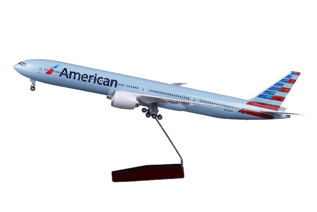 1:157 47CM American BOEING 777-300ER Airplane Landing Gear Resin Aircraft Model