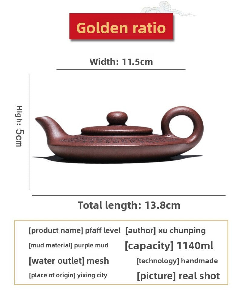 140ml Chinese Yixing Purple Clay Teapot Handmade Kettle Teaware Tea Making Tools