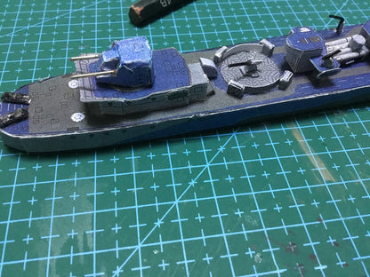 Polish Navy Destroyer 1:400 Scale Paper Battleship Model 3D Warship Paper Model