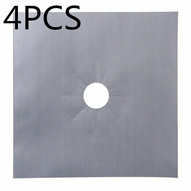4Pcs/Lot Gas Stove Protector 27x27cm Burner Cleaning Pad Liner Cover Kitchen Mat