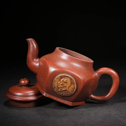 Chinese Yixing Zisha Clay Handmade Exquisite Teapot（四方 底款：汪寅仙）