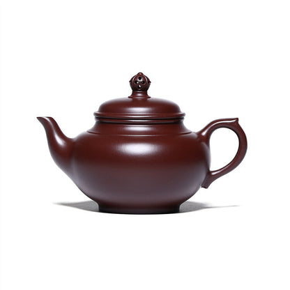 True Yixing Zisha Purple Grit Tea Pot Marked Purple Zhu Clay Master Pot 9 Holes