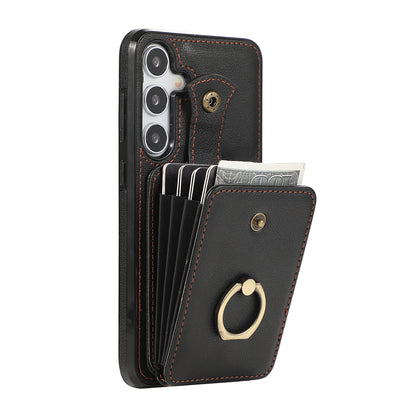 For Samsung Galaxy A26 5G A36 A56 Case Wallet with Card Holder 360°Rotation Ring