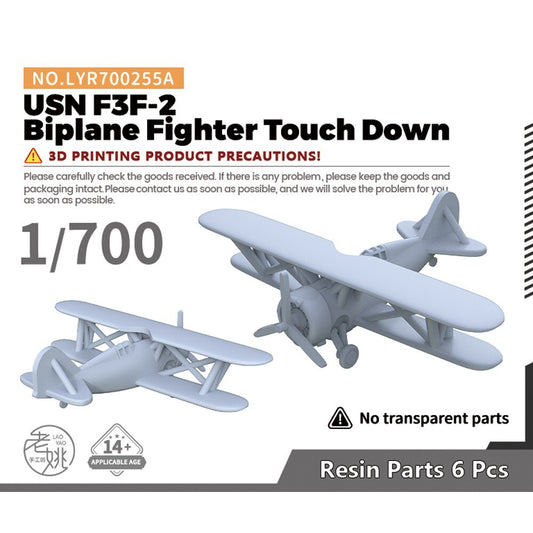 LYR700255A 1/700 Military Model Kit USN F3F-2 Biplane Fighter Touch Down