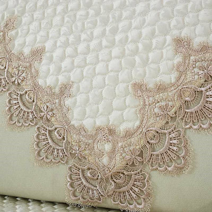 Lace Quilted Jacquard Sofa Cover Slipcover Anti-slip Couch Recliner Protector