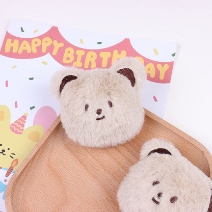 Nerdy Bear Happy Rabbit Cartoon Plush Doll Brooch Student School Bag Decoration
