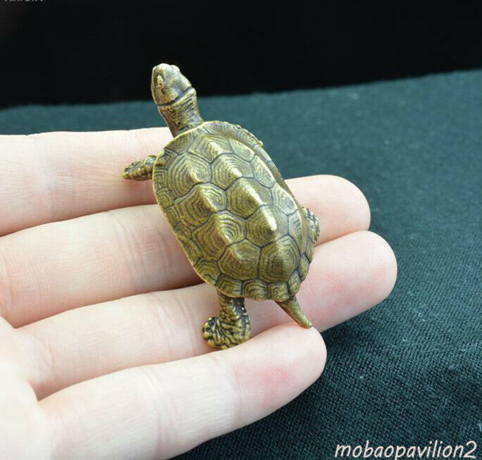 Retro Pure Copper Auspicious Tortoise Copper Ornaments Collect