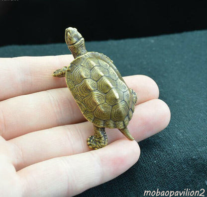 Retro Pure Copper Auspicious Tortoise Copper Ornaments Collect