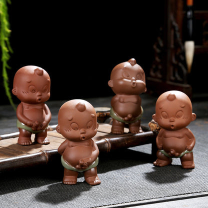 Chinese Creative Pee Doll Water Squirt Tea Pet Yixing Zisha Lovely Boy Small New