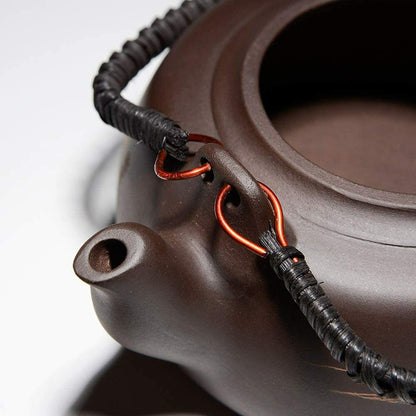 600ml Chinese Kung Fu Tea Pot Filter Creative Handle Purple Clay Home Teapot