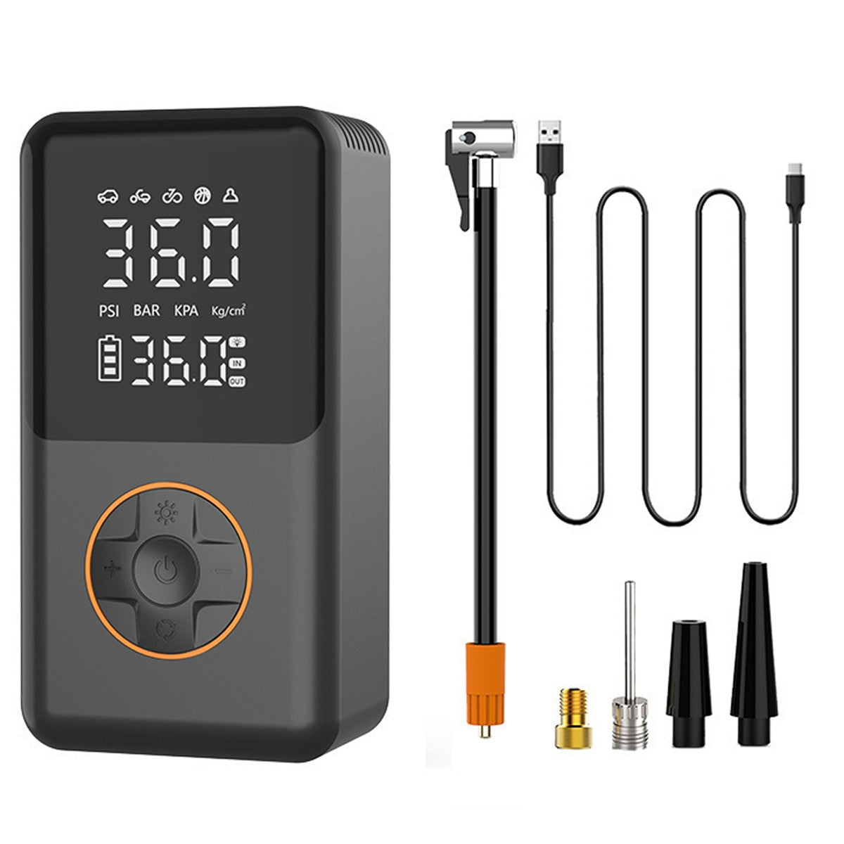 portable car inflation pump, intelligent wireless tire inflation pump