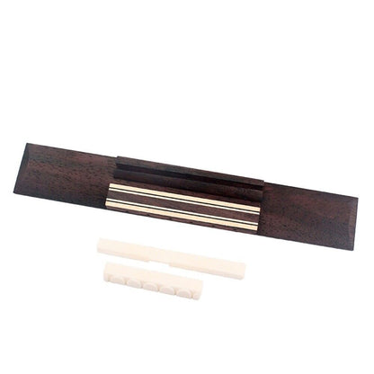 1 Set Rosewood Guitar Bridge Bone Guitar Saddle Nut for Acoustic Classic Guitar