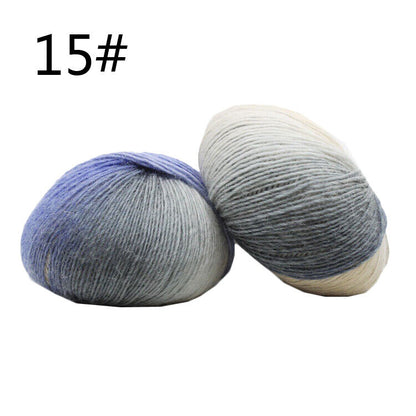 Hot Sale 50g Crochet soft Rainbow Dyeing Wool Yarn Crafts Hand Knitting Yarn