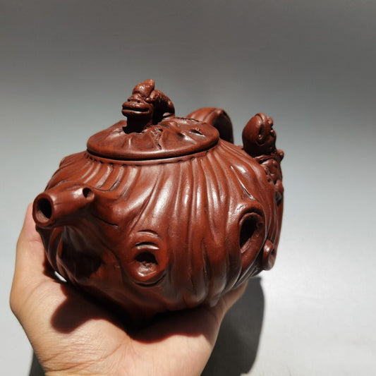 Chinese Yixing Zisha Clay Handmade Exquisite Chinese Zodiac dragon Teapot 104532