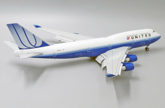 1:200 JC Wings United Airlines BOEING B747-400 Flap Down Airplane Diecast Model
