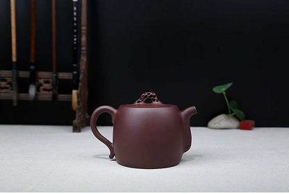 340cc Handmade Purple Sand Purple Clay Tea Pot in Yixing, China Jin Shiyuan Hu Tea Pot-