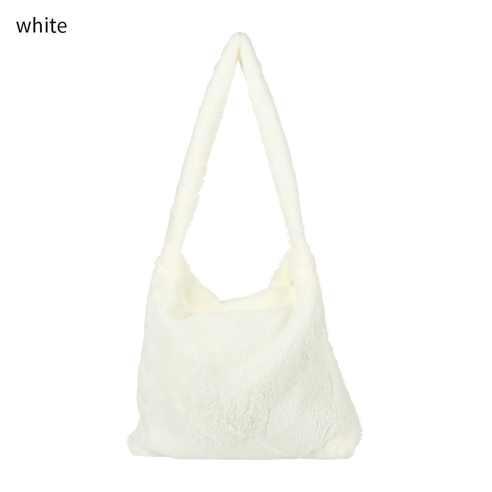 1pc Women Girls Fluffy Shoulder Bag Top-handle Bag Female Autumn Winter Handbag