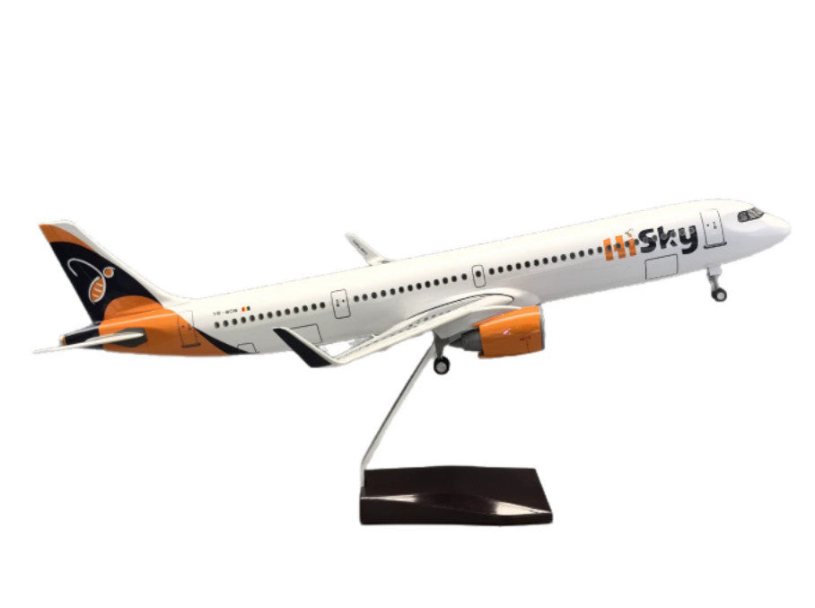 47CM 1:95 HiSky Europe AIRBUS A321NEO Airplane Landing Gear Resin Aircraft Model