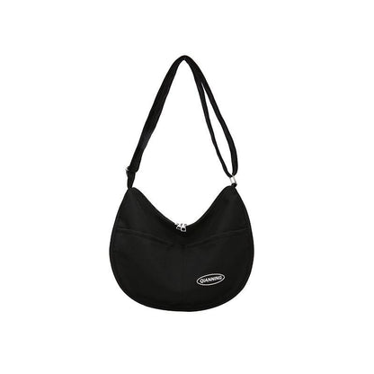 Large Bag Nylon Crossbody Bag Dumpling Bags Solid Color Shoulder Purse Acrylic