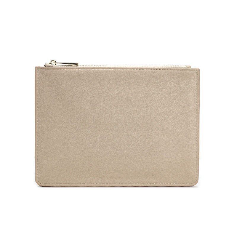 Customized Letters Pouch Synthetic Leather Clutch Bag Small Handbag Purses Pink