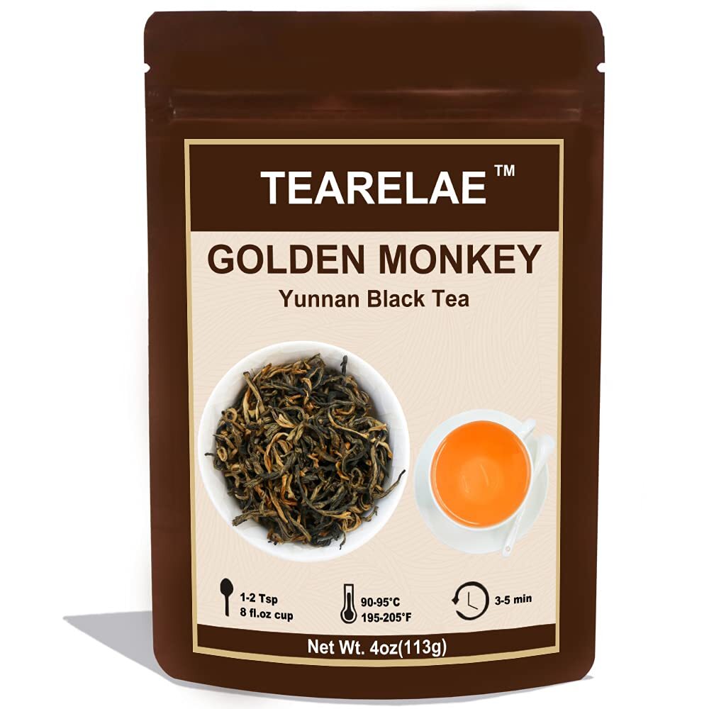 TEARELAE Yunnan Black Tea Superfine Golden Monkey Tea Rich Fruit Aroma 113g