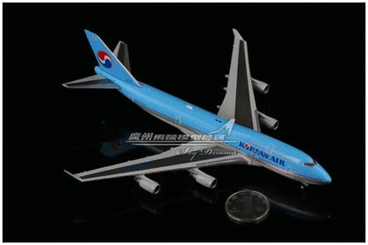 1:400 JC Wings KOREAN AIR BOEING 747-400 Passenger Airplane Diecast Plane Model