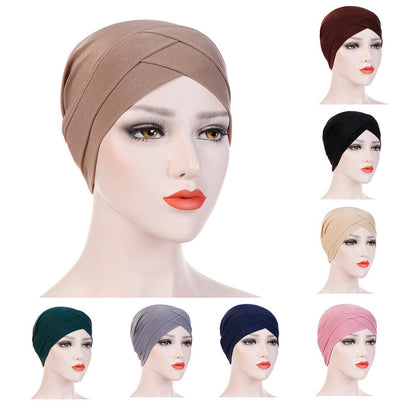 Women Stretch Turban Hat Hijab Headwear Hair Loss Chemo Cap Headwrap Head Cover*